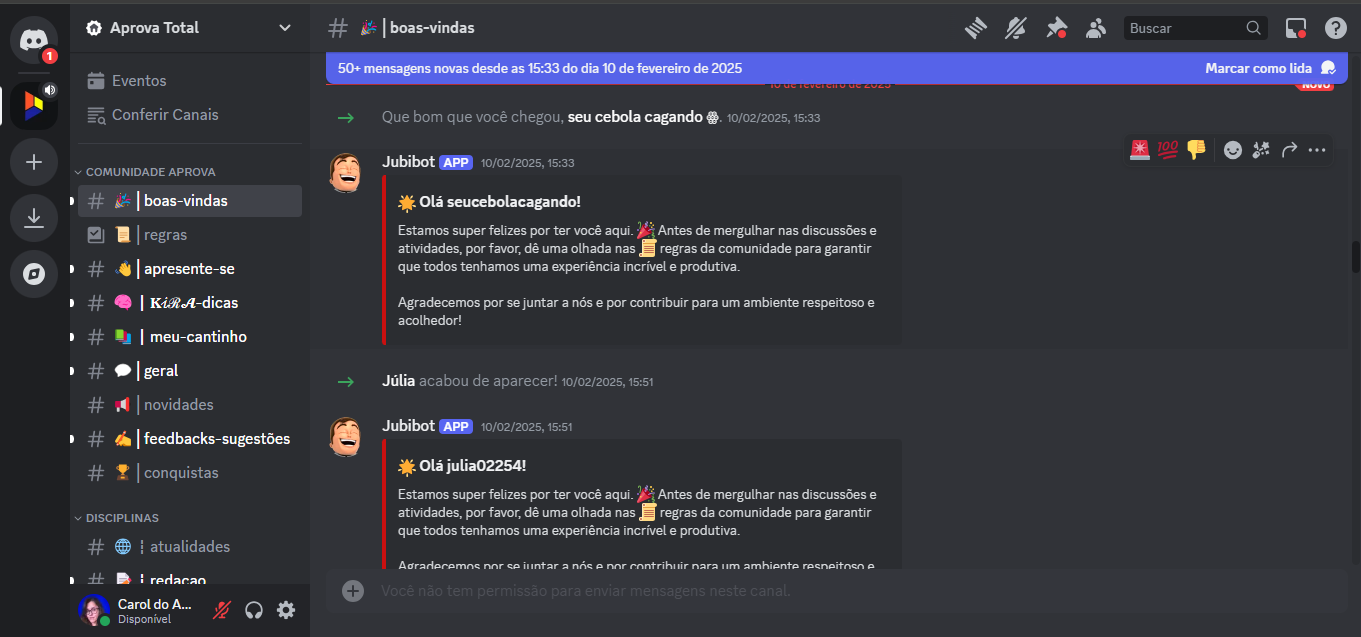 Print comunidades no Discord