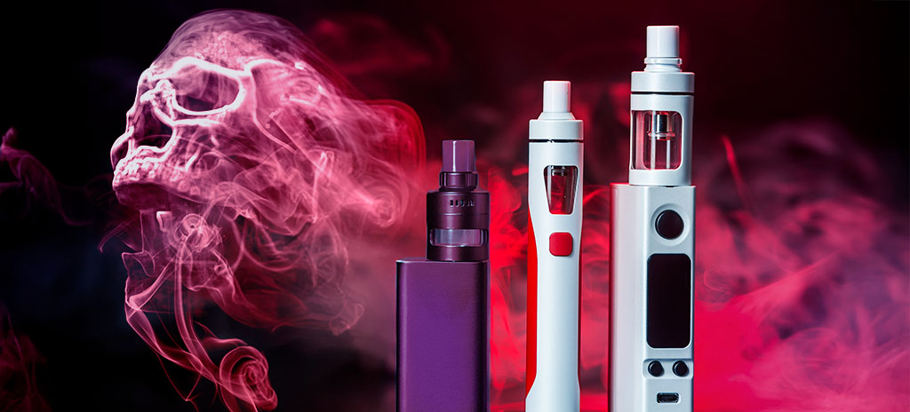imagem mostra vários tipos de vape