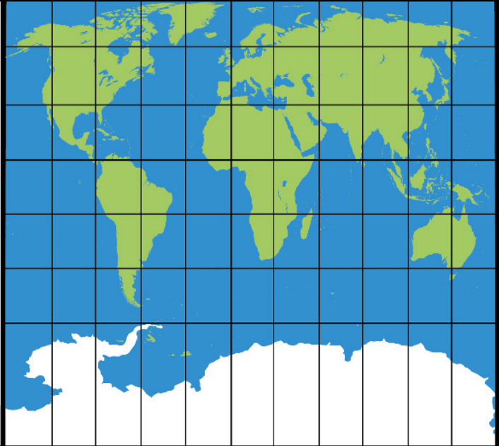 Projeção de Mercator - cartografia enem