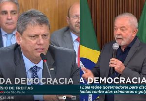 Tarcisio foi ao evento convocado por Lula