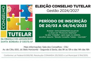 Eleição do Conselho Tutelar com inscrições abertas