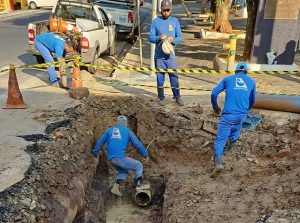 DAE retoma bombeamento após concluir reparo em subadutora no Centro