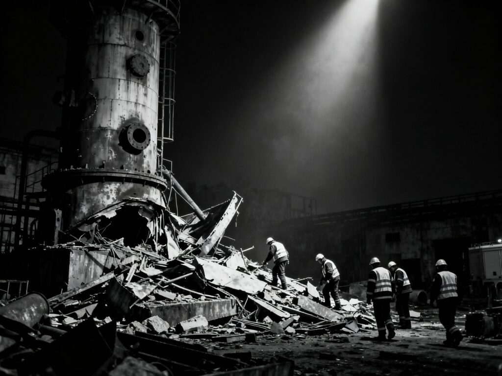 60m 타워가 무너졌다, 울산 화력발전소 붕괴 사고… 예고된 인재였나