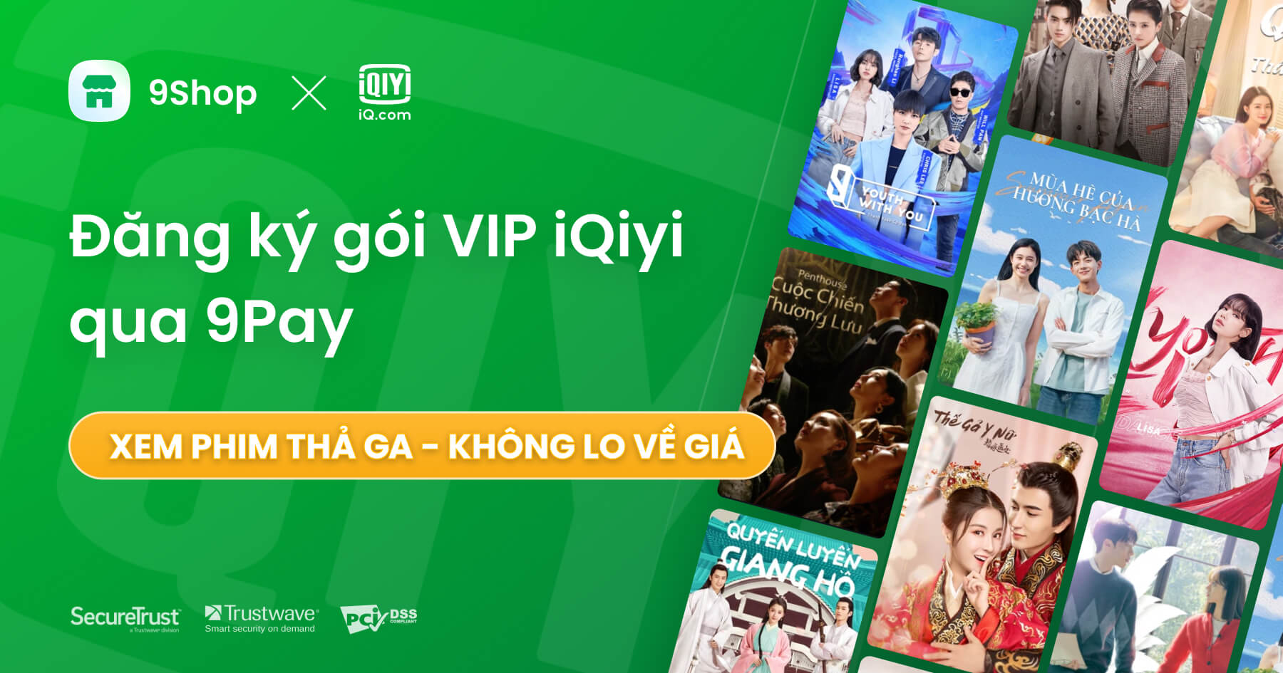 Mua voucher iQiyi, nâng cấp tài khoản Vip xem phim HD online