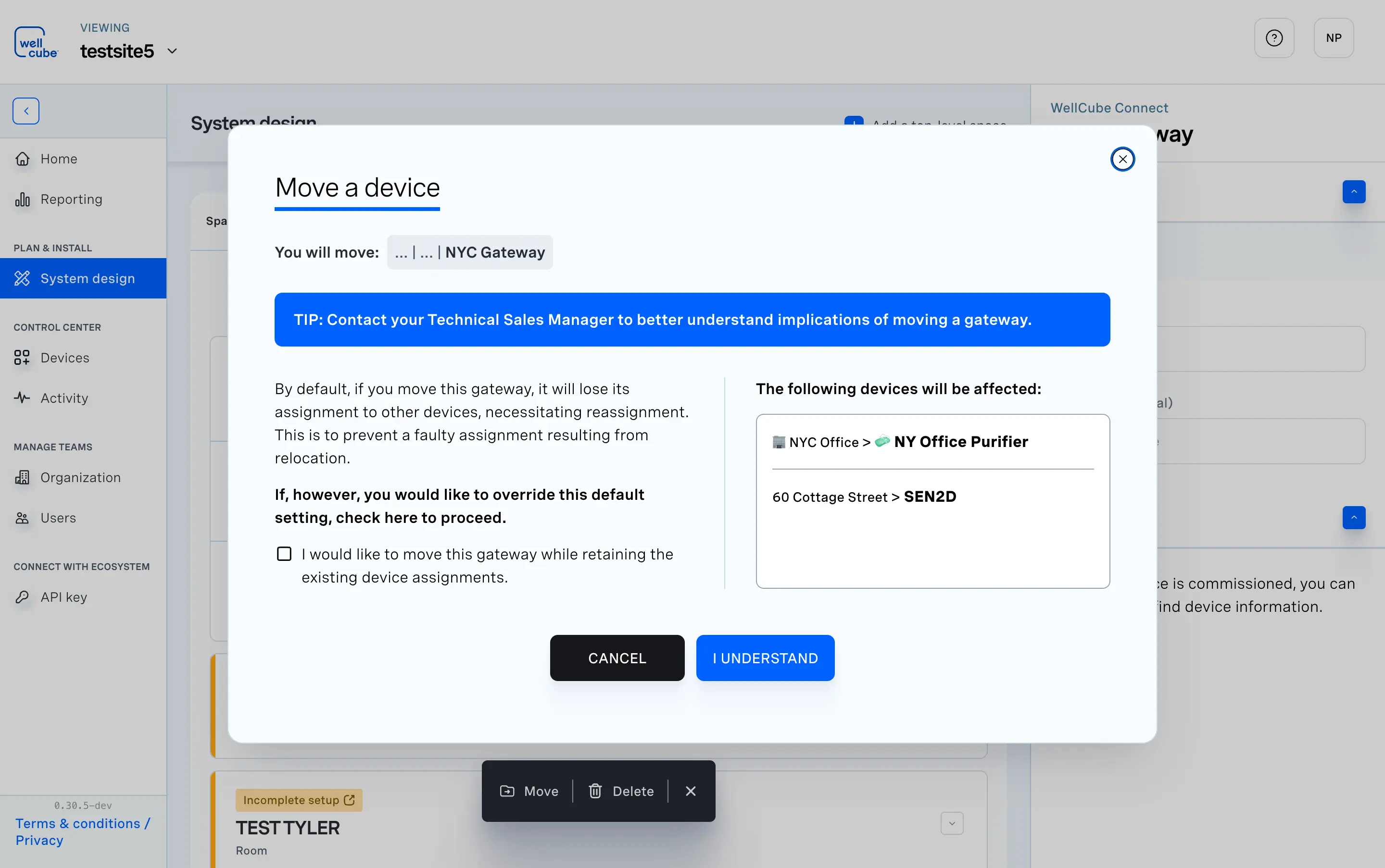 WellCube system configuration