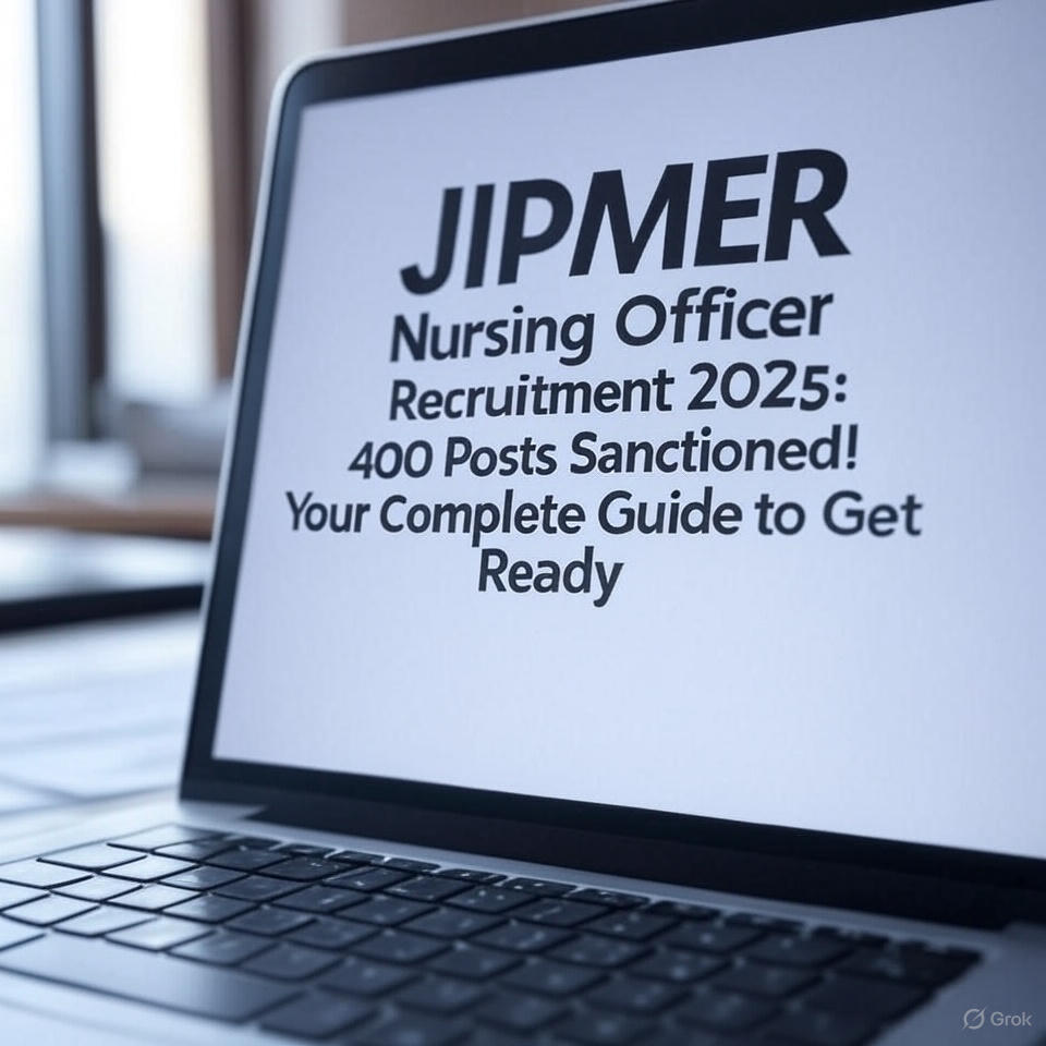 JIPMER Nursing Officer Recruitment 2025: 400 Posts Sanctioned! Your Complete Guide to Get Ready