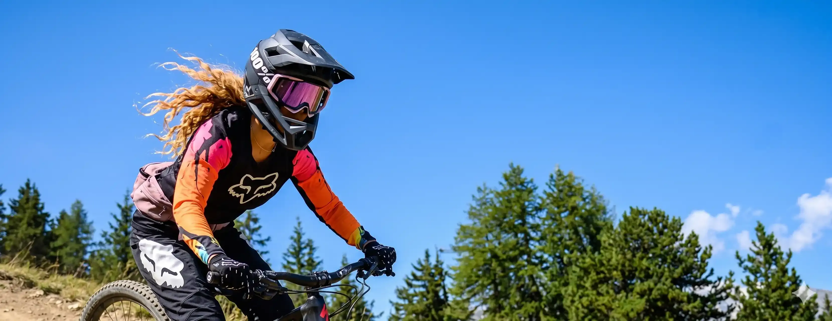femme en vtt sur bikepark de peyragudes