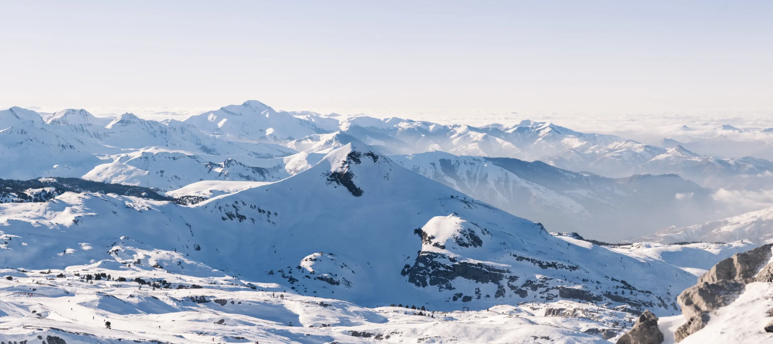 Landscape of La Pierre Saint-Martin in winter