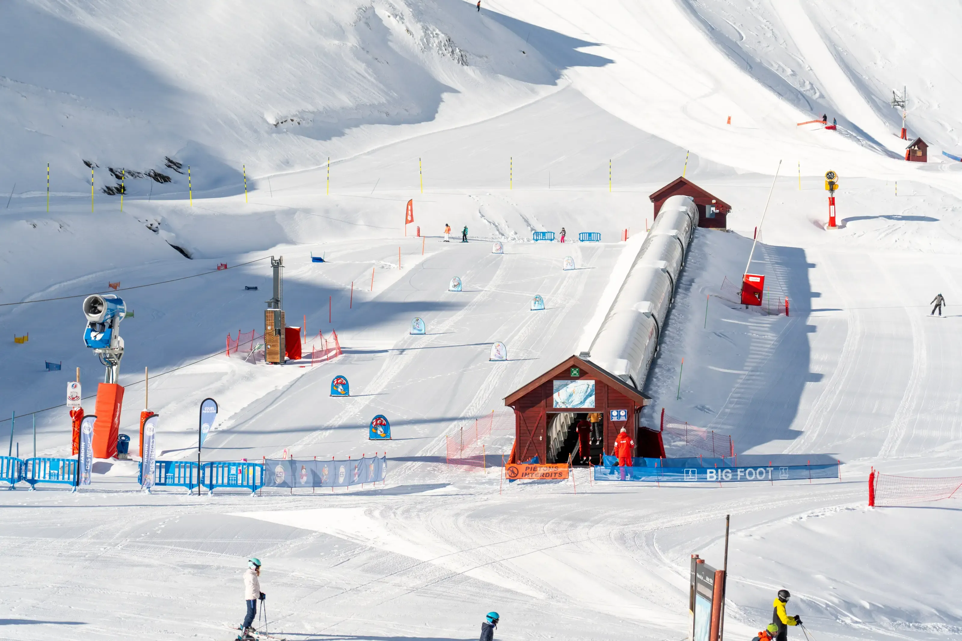 L'espace debutant de Cauterets fraîchement dame.