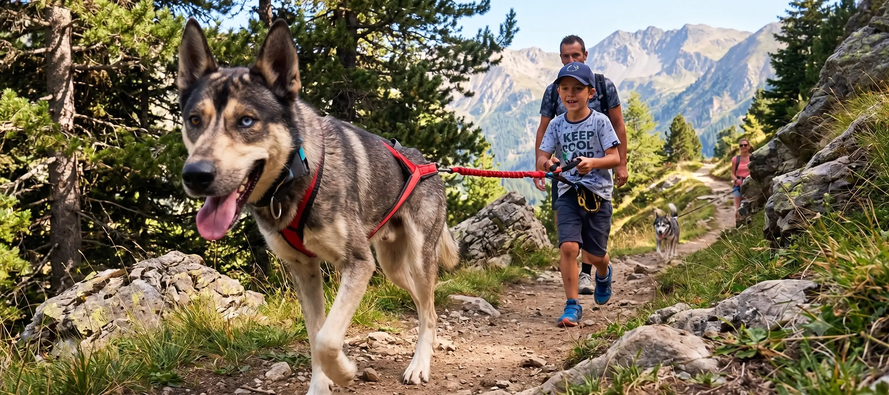 Cani-rando en montagne