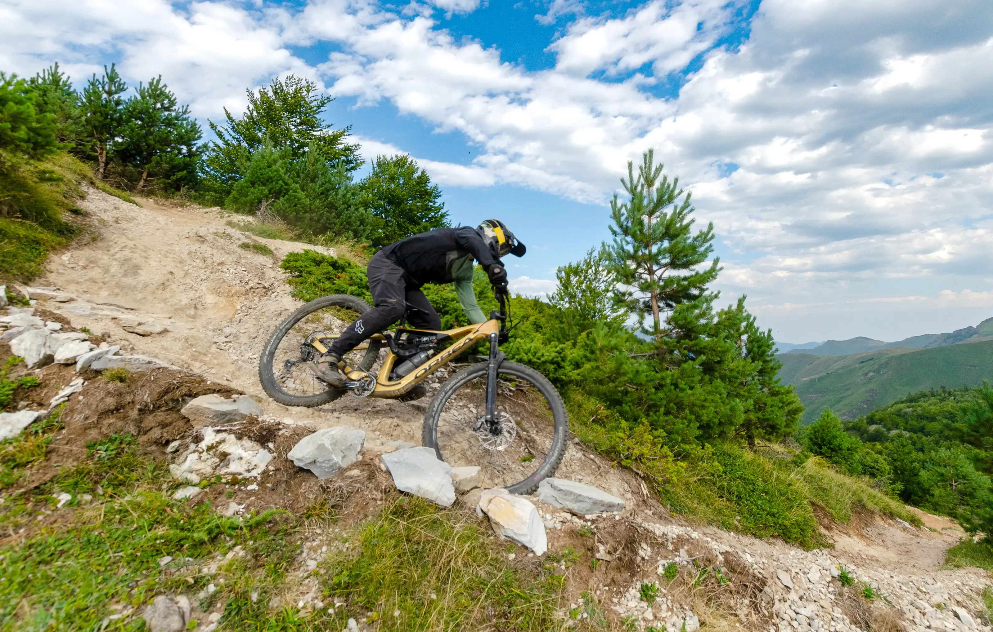 Rider au Bike park de Gourette