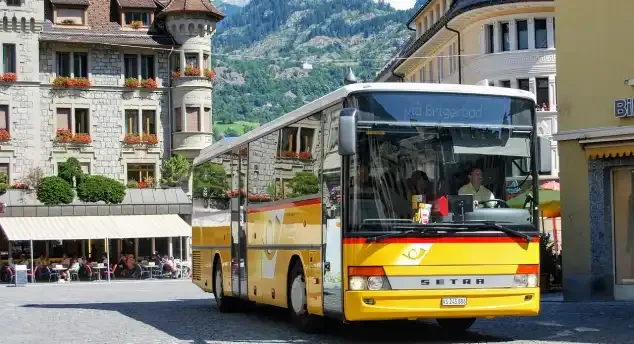 Buses in the streets of Cauterets