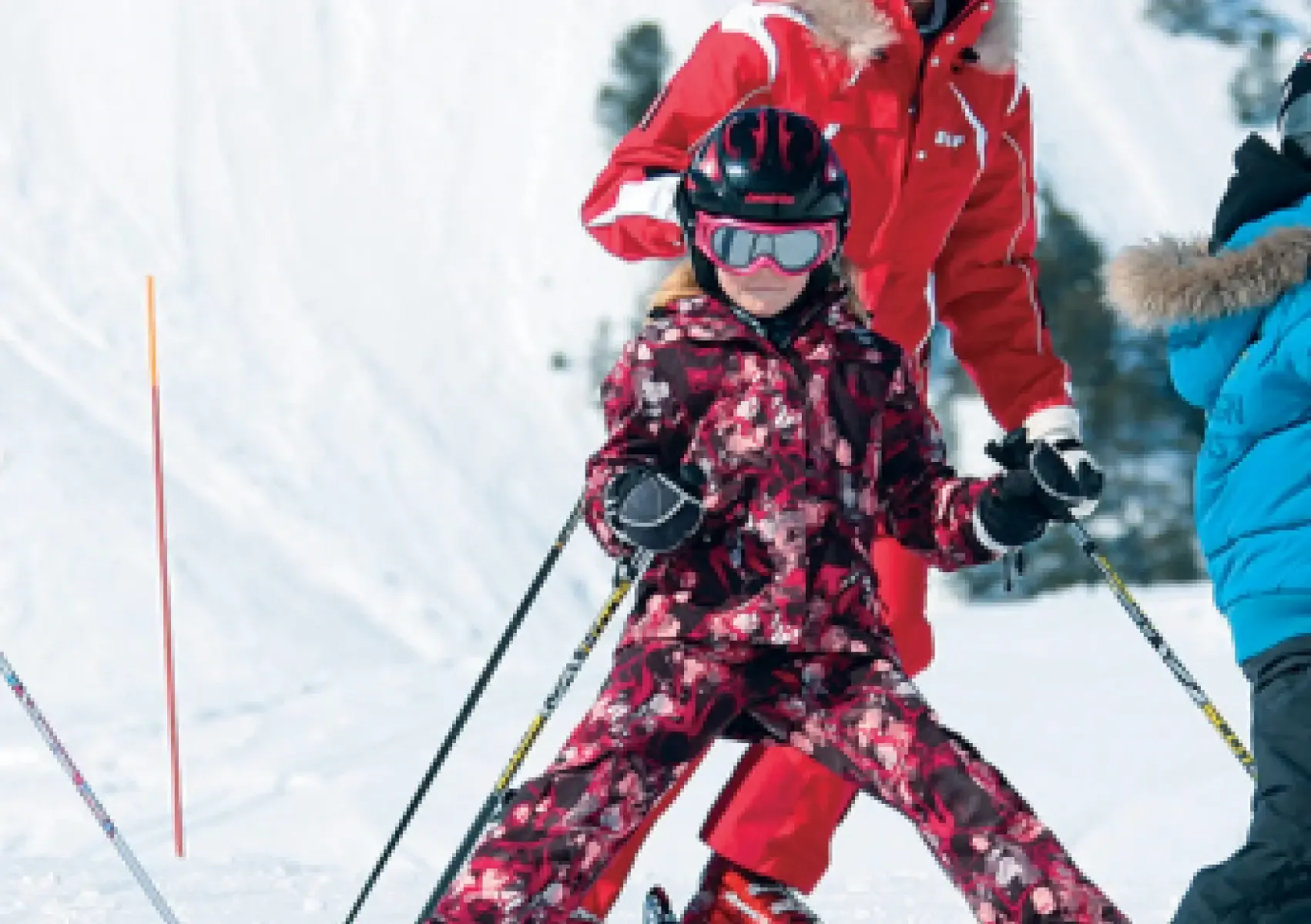 Cours de ski Gourette - École du ski français - Skieur débutant avec moniteur
