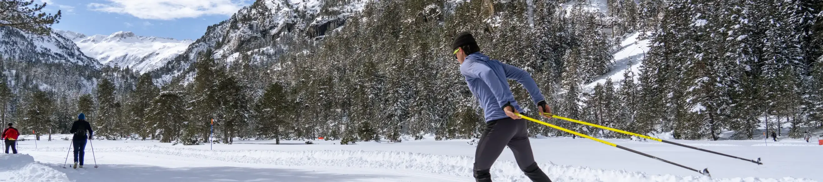 Nordic skier at Pont d'Espagne Cauterets