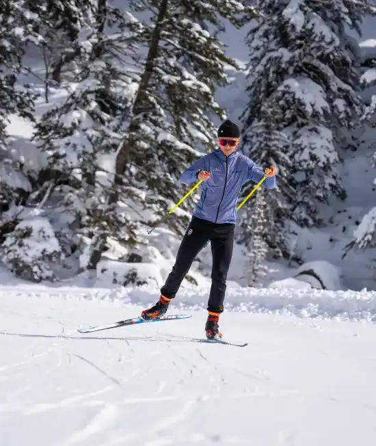 Skieur nordique au Pont d'Espagne Cauterets