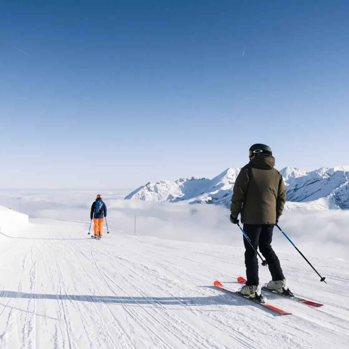 Skier on a slope at the Luz resort