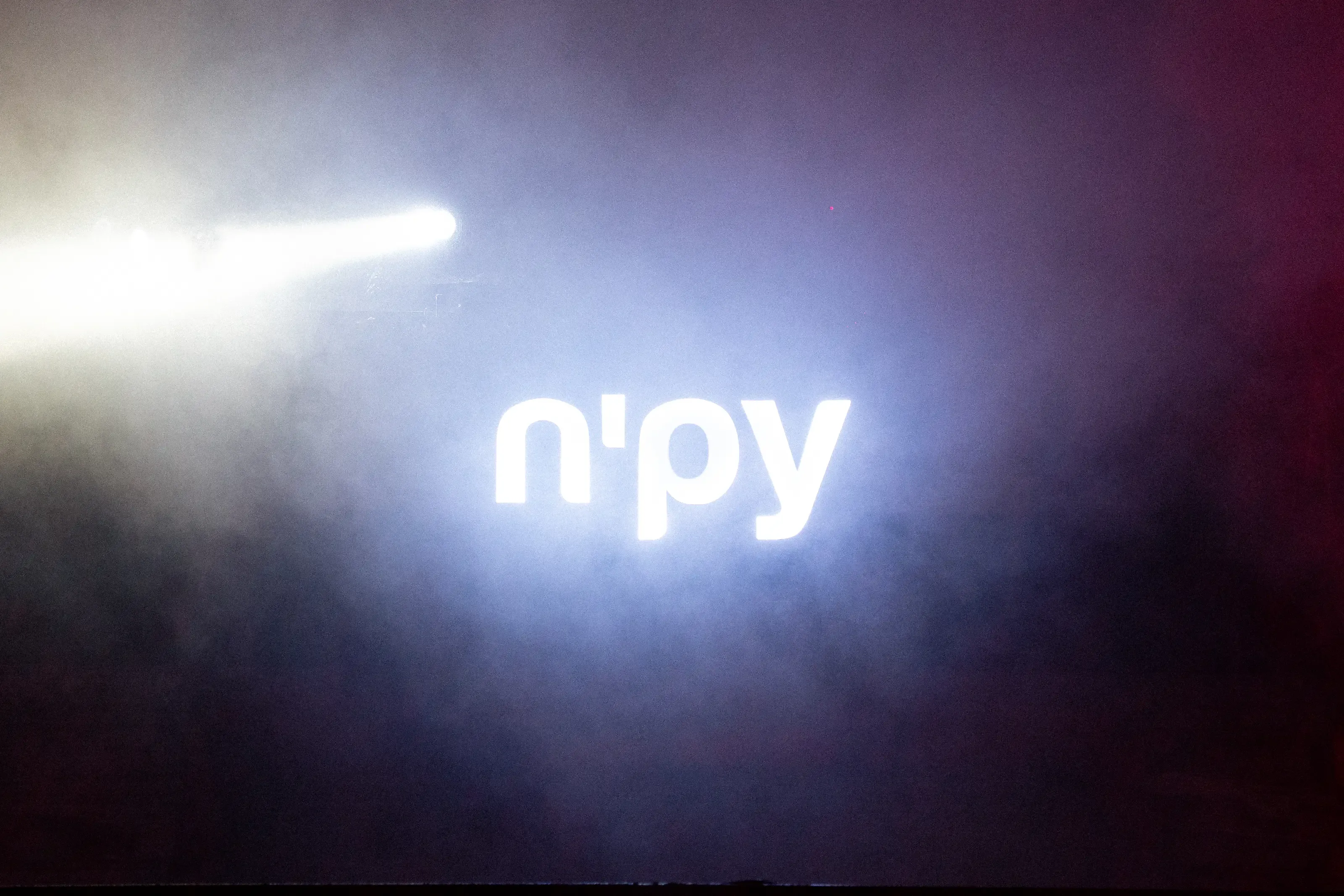 logo npy dans la nuit lors de la soiree npy