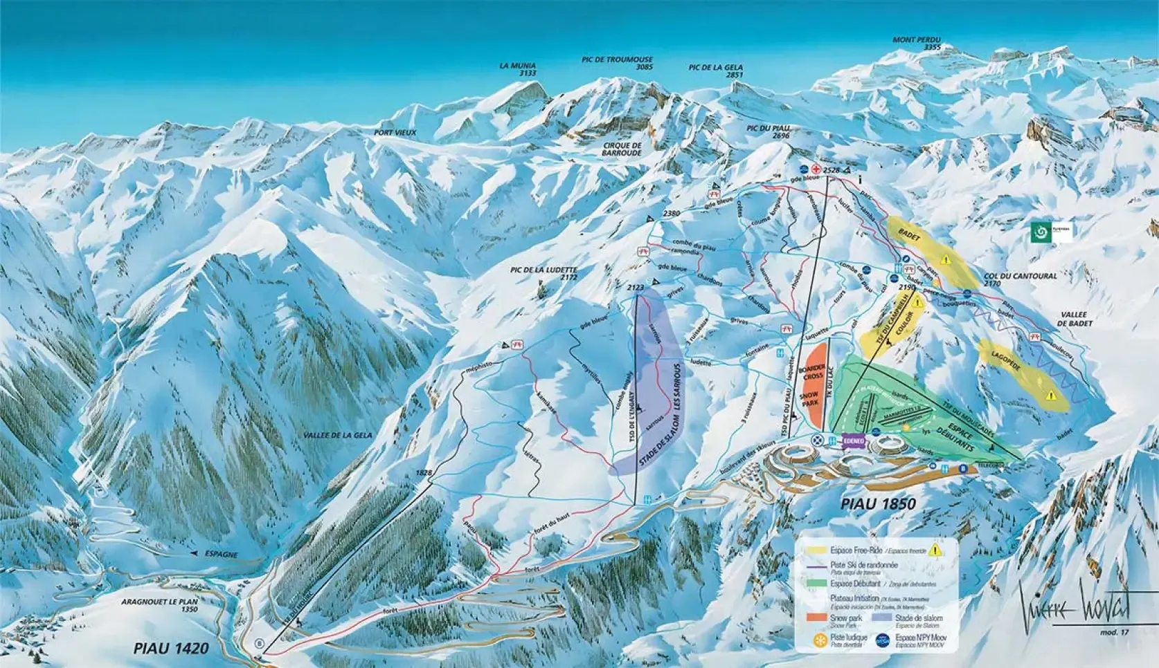 Mapa de pistas Pïau Engaly