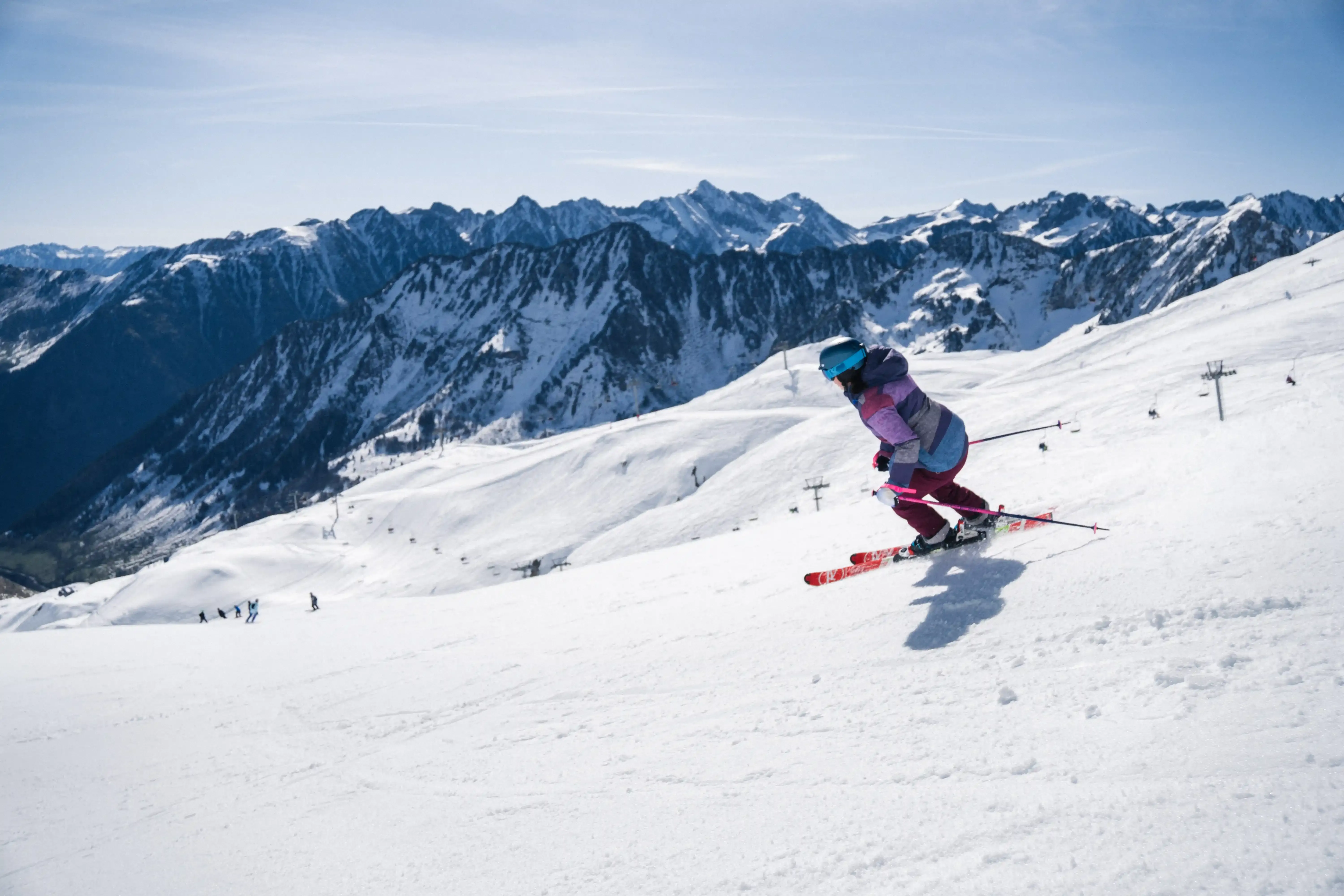 Skieur à la station de Cauterets
