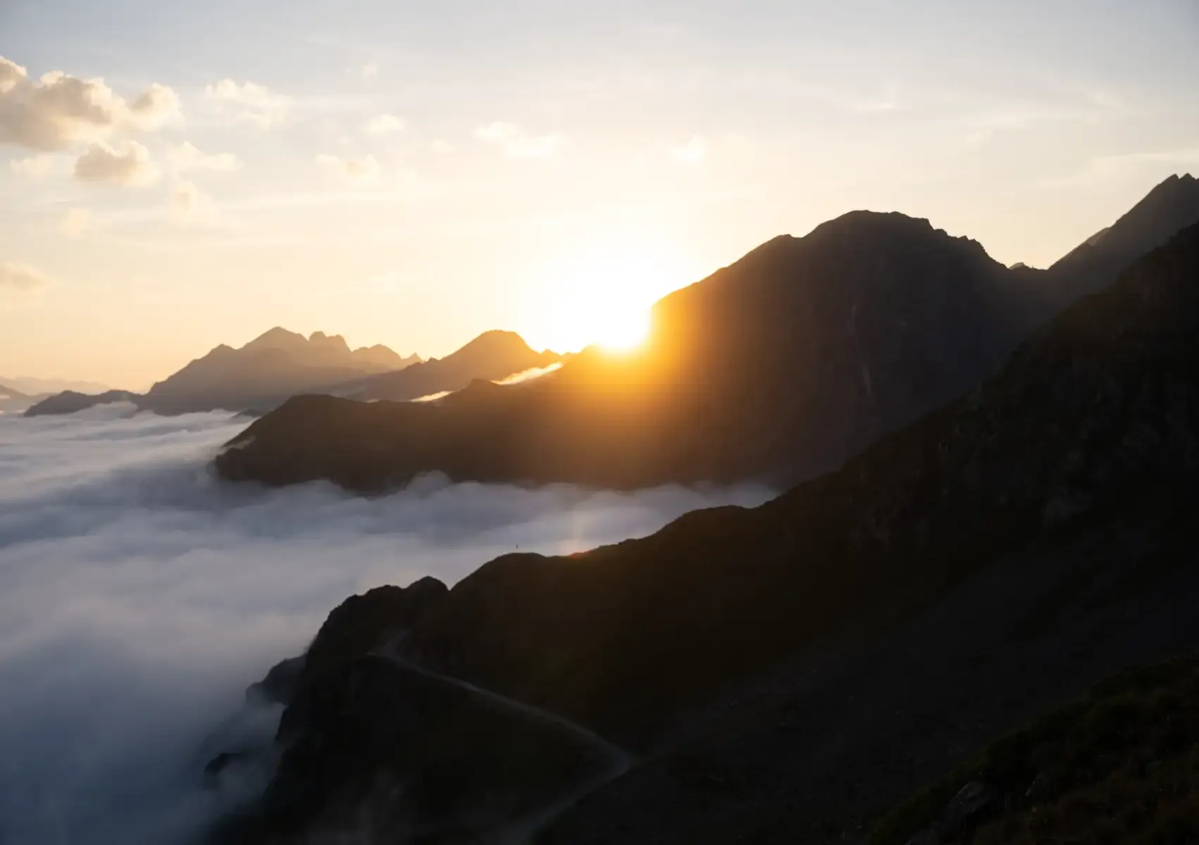 sunset au col du tourmalet