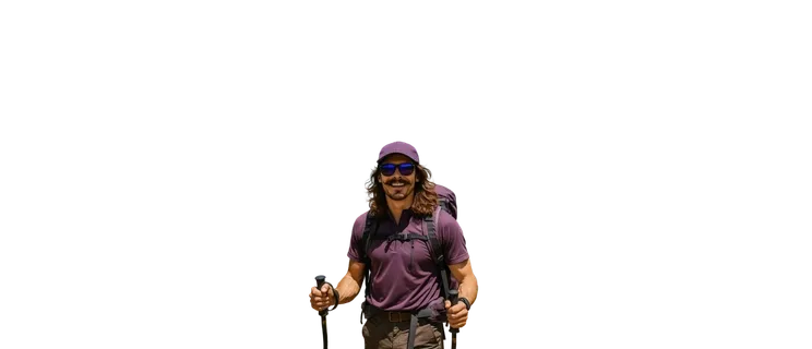 tony en mode rando dans les pyrénées