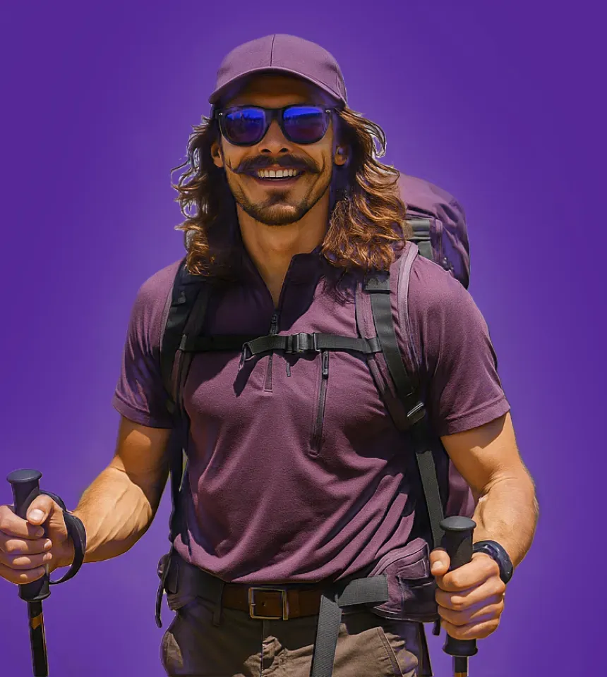 Tony No Souci fait de la randonnée