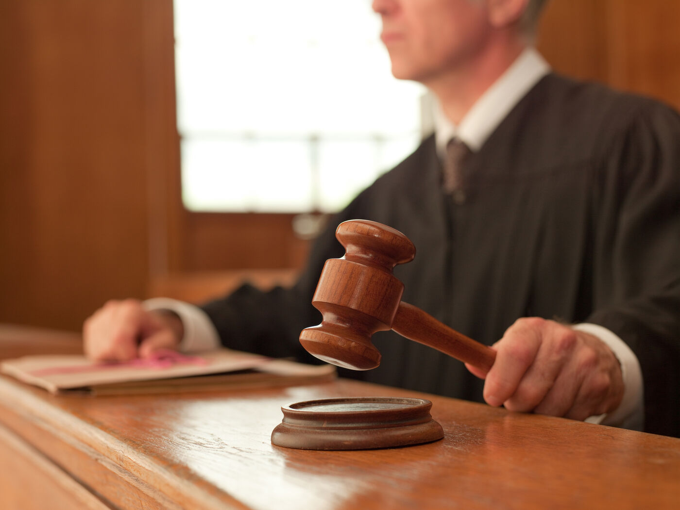 Judge with a gavel