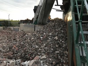 rubble recycling from Demolition Site