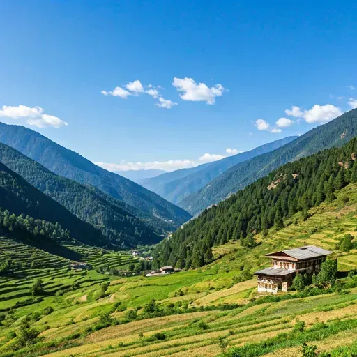 Bhutanese woman in traditional Kira