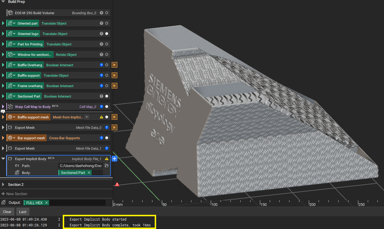 Export Implicit Body