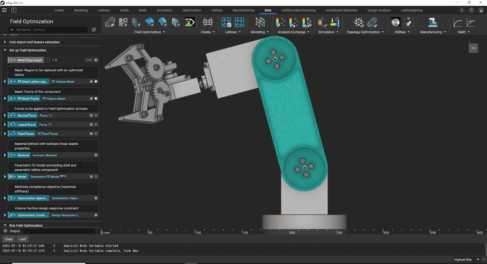 Implicit Body from Field Optimization
