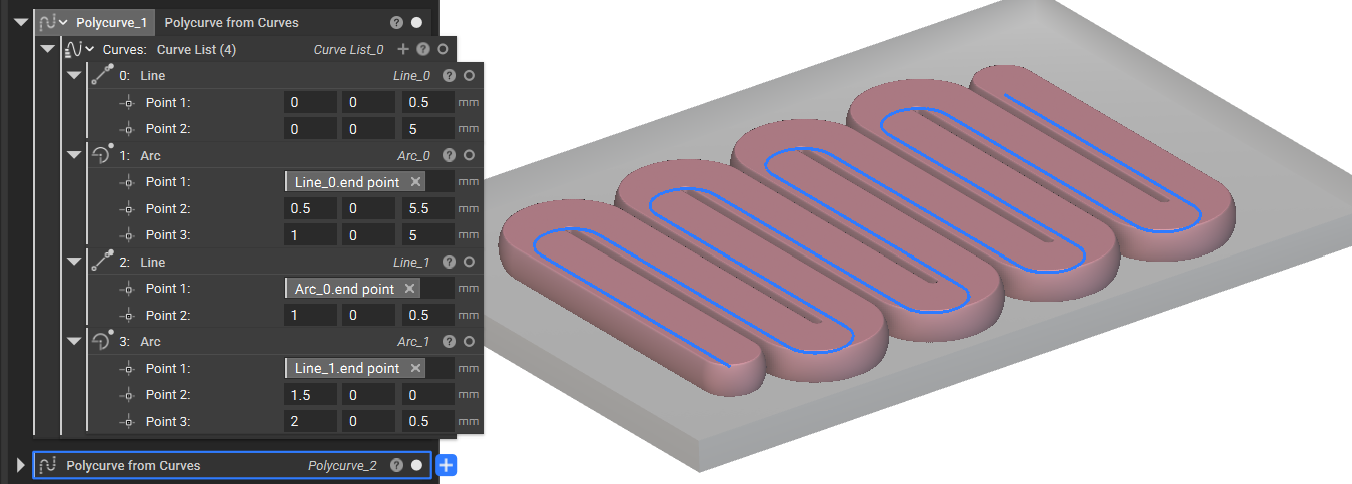 Polycurve from Curves
