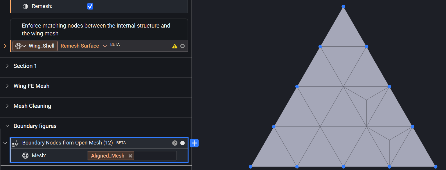 Boundary Nodes from Open Mesh block extracting free-edge vertices