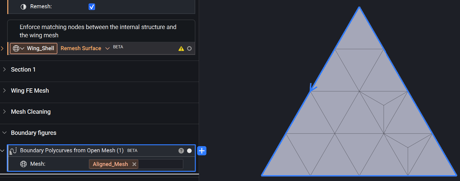 Boundary Polycurves from Open Mesh block extracting boundary loops