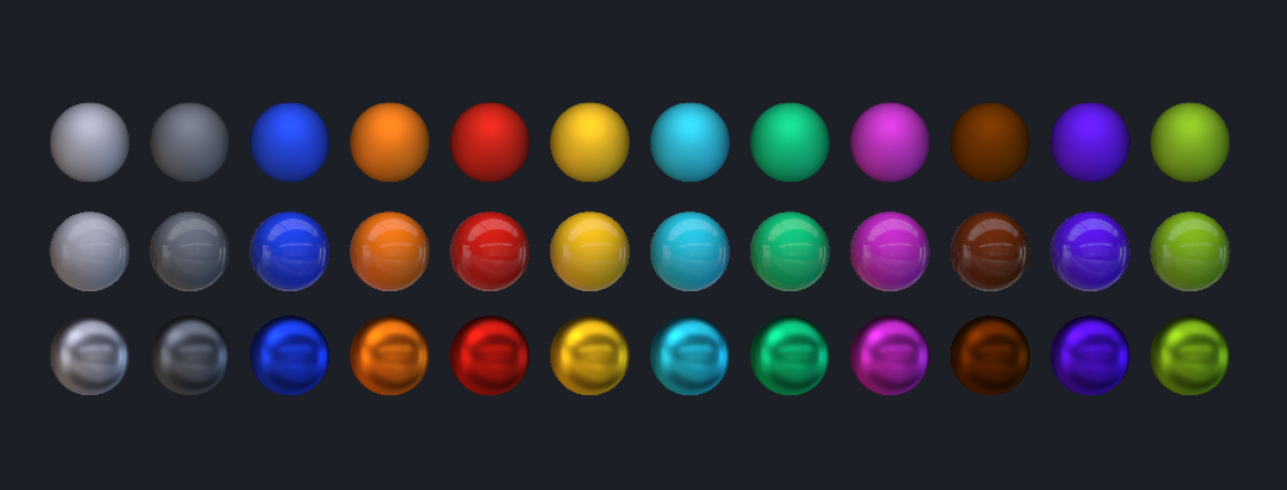 Shiny Plastic and Brushed Metal display styles