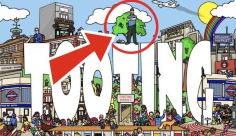 Draw My Town's iconic TOOTING artwork featuring John Greco