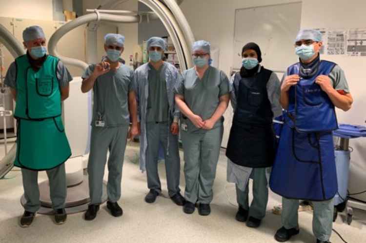 The team who implanted the Micra pacemaker at St George's last month.