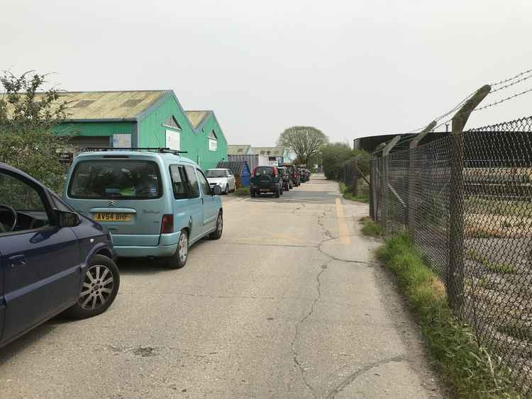 Queues to Dorchester Household Recycling Centre