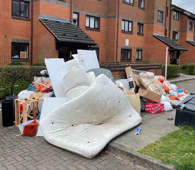 St Benedict's Close fly tipping (Nextdoor)