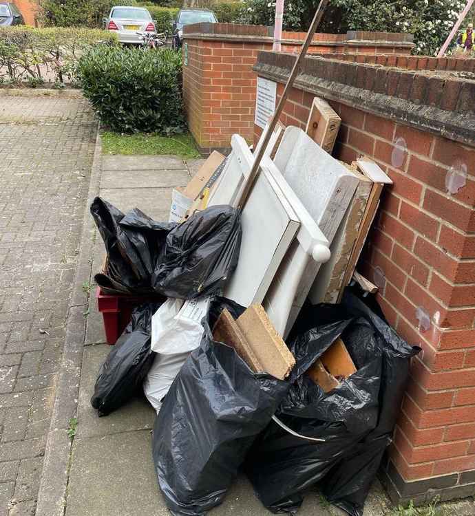 St Benedict's Close fly tipping (Nextdoor)