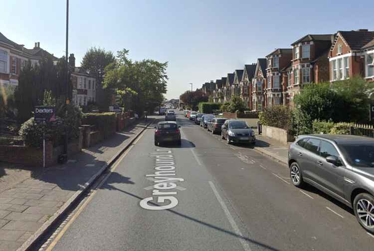 The car crashed on Greyhound Lane, SW16