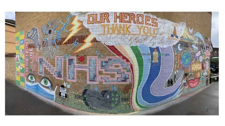 Susan Lazenby's NHS mural, Gearing Close