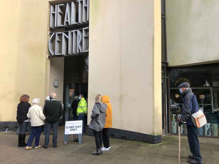 The vaccination clinic at The Atrium Health Centre in Dorchester