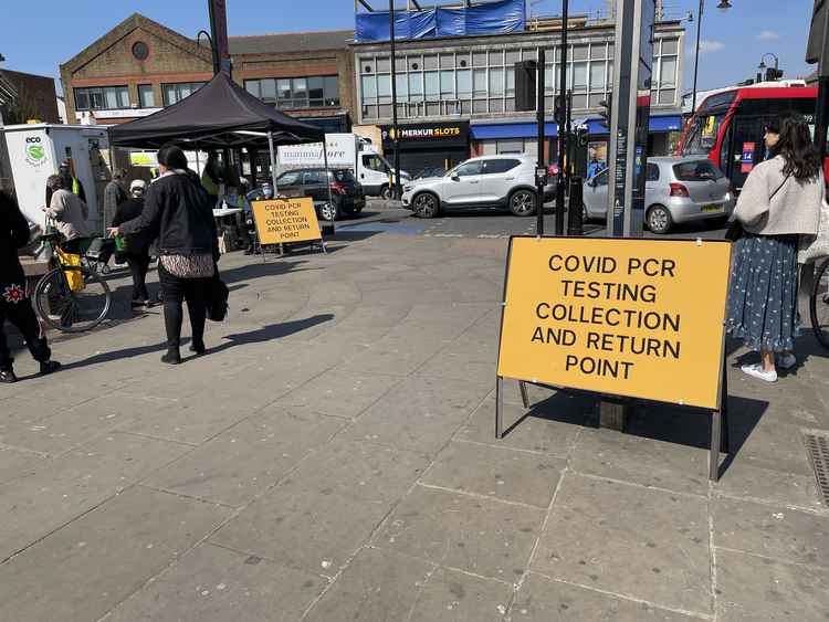 PCR Test site at Tooting Broadway Station