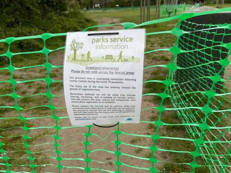 Signage from Enable Parks and Wandsworth Council