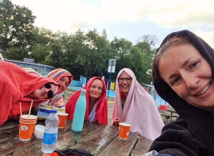 The Channel Crackers final training session on Monday at Tooting Lido