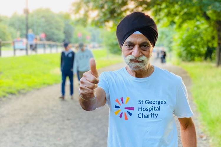 Darshan will be walking 1,000 miles for the charity (St George's Hospital)