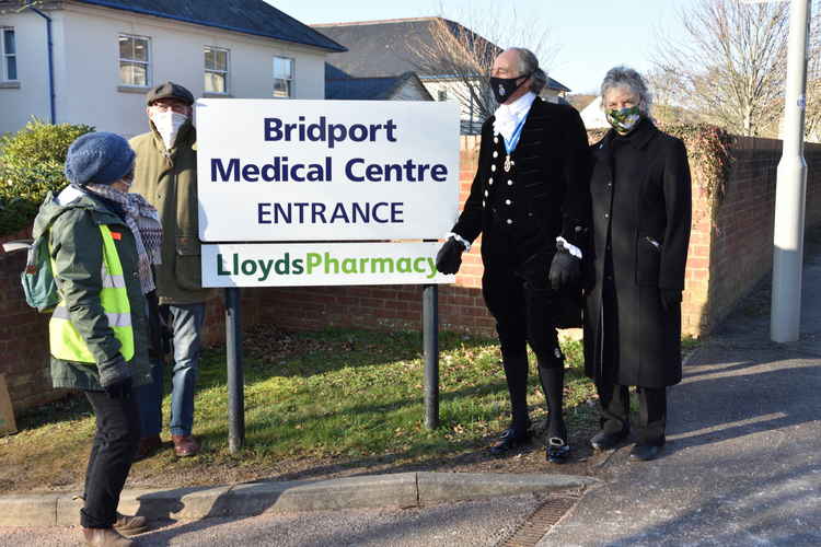 High Sheriff of Dorset, George Streatfeild, and his wife Amanda have their first coronavirus vaccines at Bridport Medical Centre Picture: Tim Russ