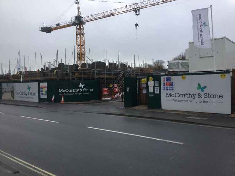 The retirement flats being built in London Road