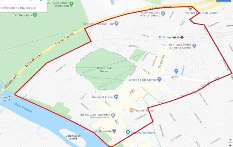 Map of the areas covered by the dispersal zone